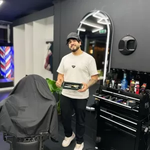 Portrait of Hamza Barbershop